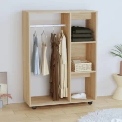Vaatekaappi 80cm lastulevy tammi