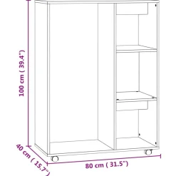 Vaatekaappi 80cm lastulevy tammi