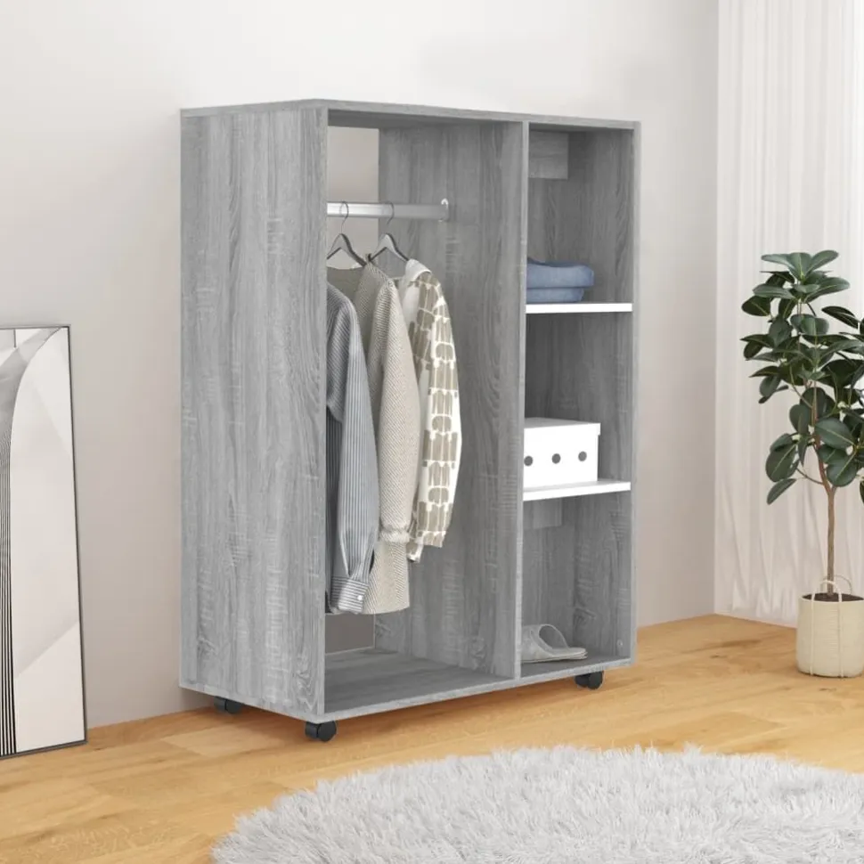 Vaatekaappi 80cm lastulevy tammi