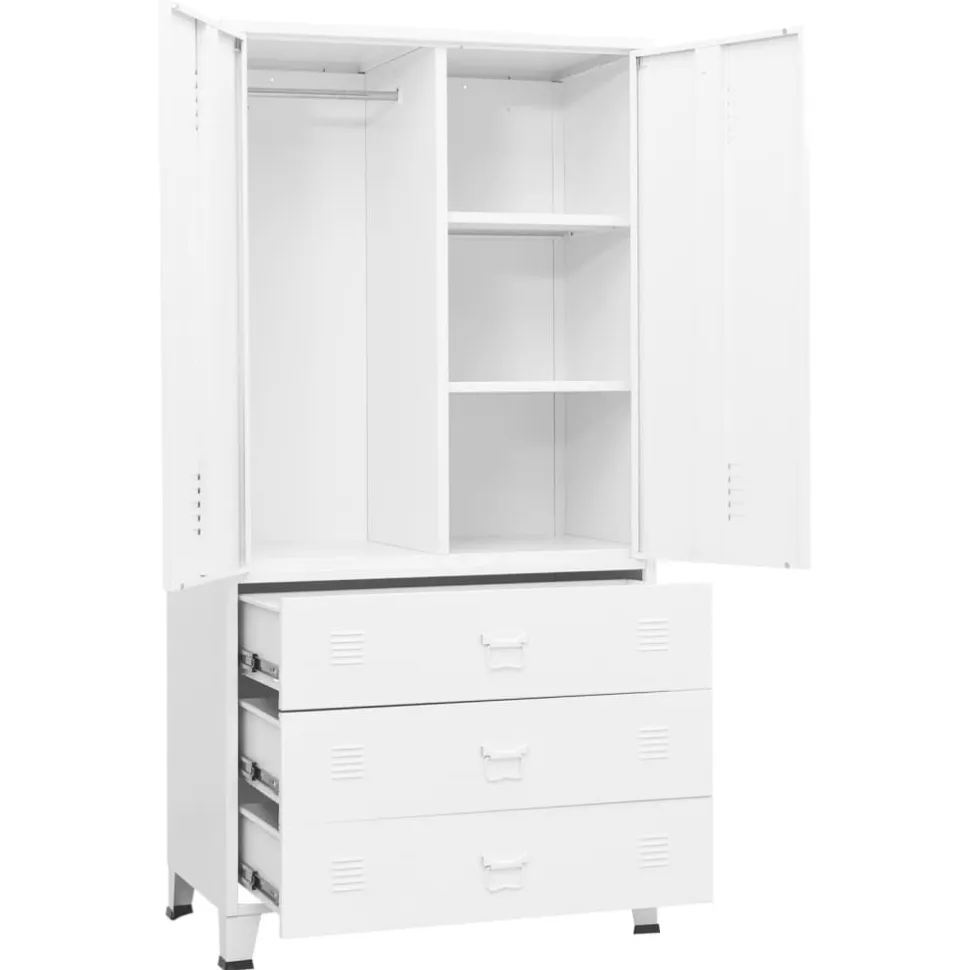 Vaatekaappi 90cm metalli eri värejä