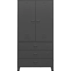 Vaatekaappi 90cm metalli eri värejä