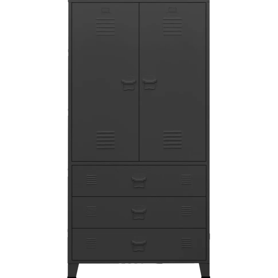 Vaatekaappi 90cm metalli eri värejä
