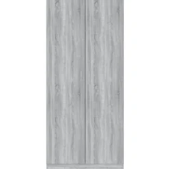 Vaatekaappi 90cm tekninen puu harmaa