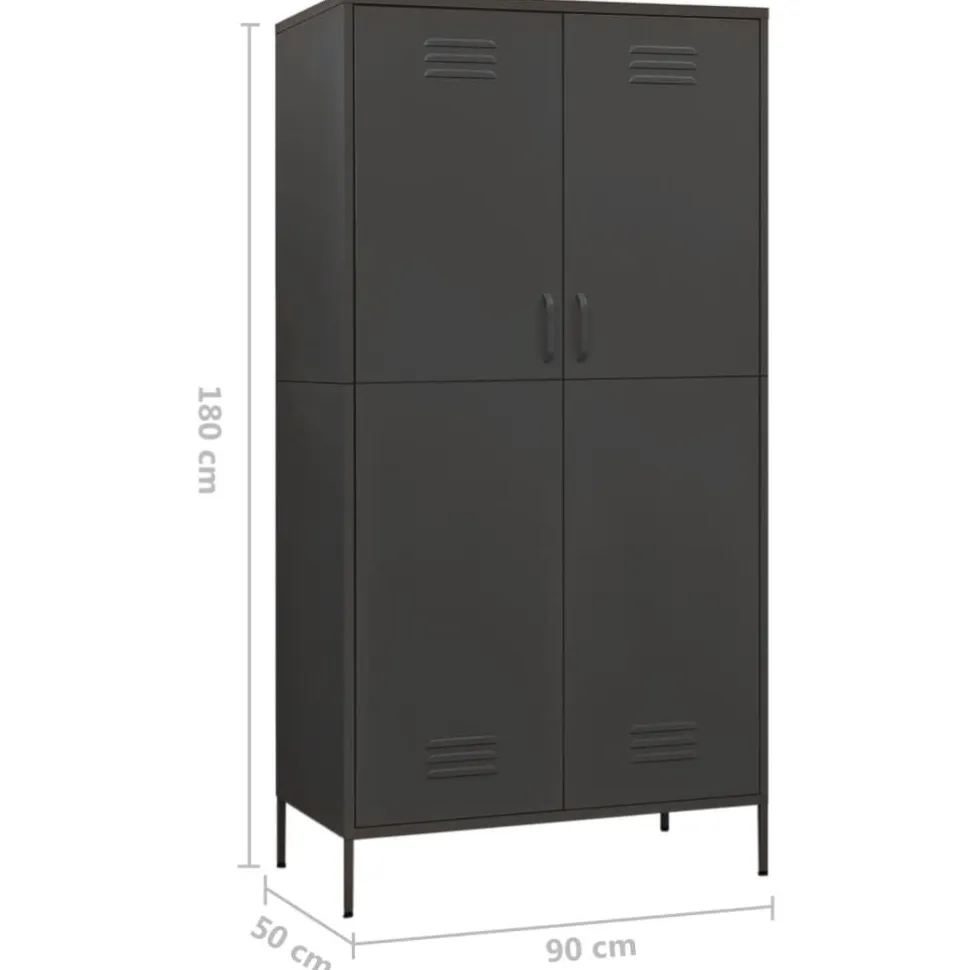 Vaatekaappi 90cm teräs eri värejä