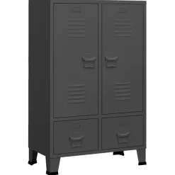 Vaatekaappi 67cm teräs valkoinen