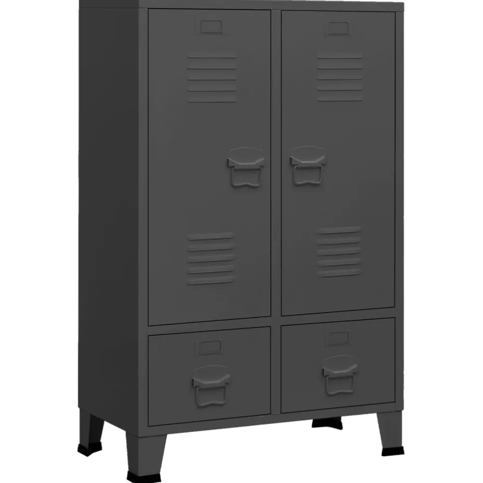 Vaatekaappi 67cm teräs valkoinen