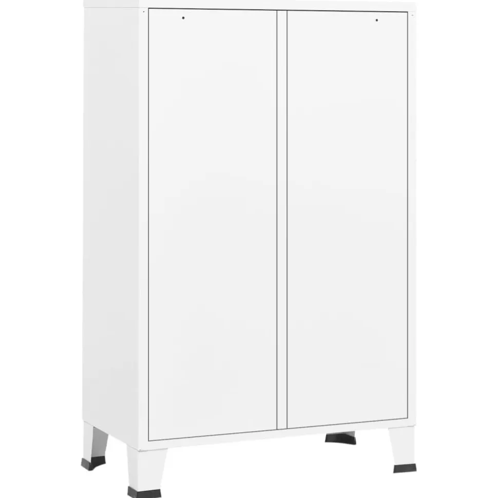 Vaatekaappi 67cm teräs valkoinen