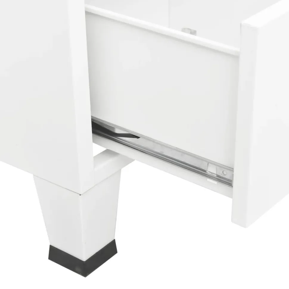 Vaatekaappi 67cm teräs valkoinen
