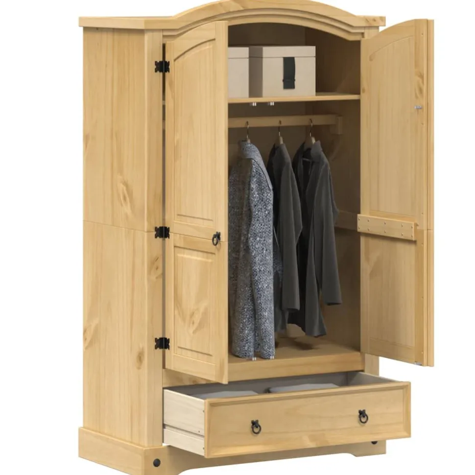 Vaatekaappi Corona 101x52x170 cm täysi mänty (05662)