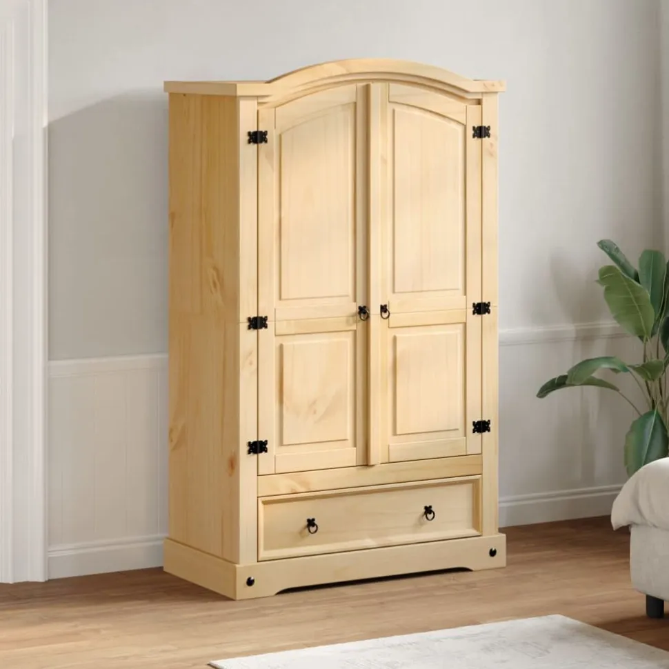 Vaatekaappi Corona 101x52x170 cm täysi mänty (05662)