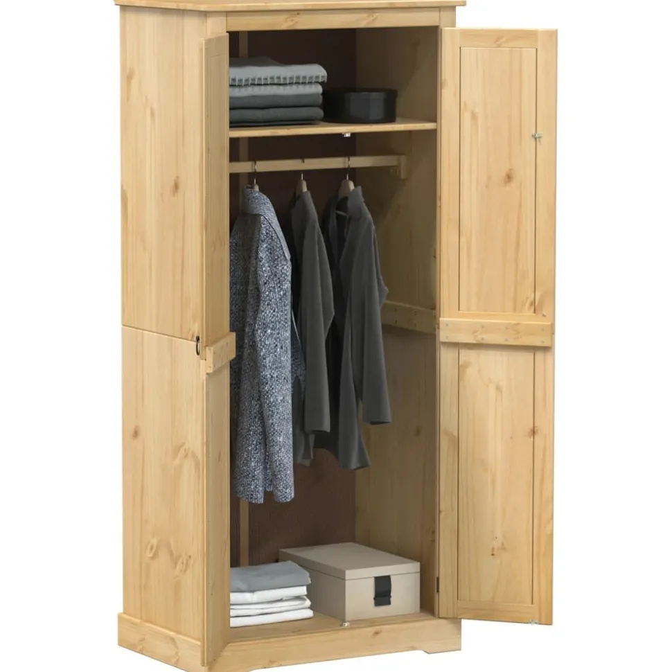 Vaatekaappi Corona 76x50x170 cm täysi mänty (02769)