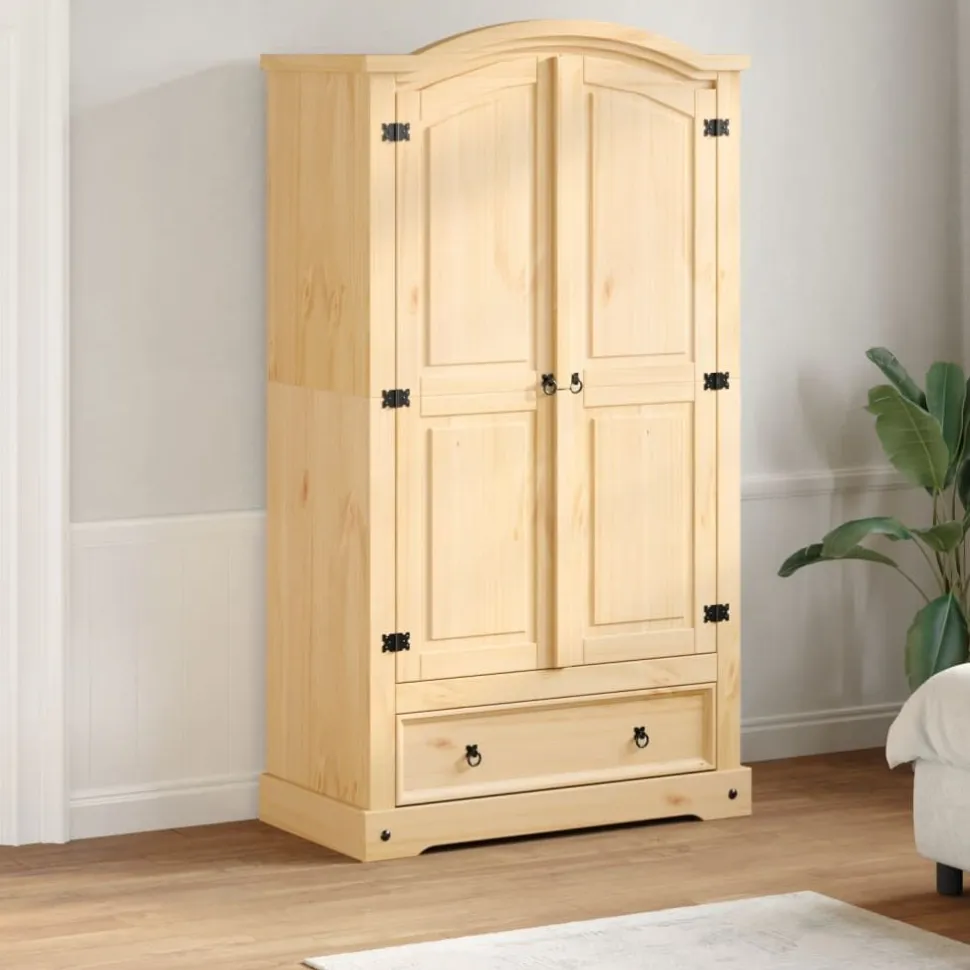 Vaatekaappi Corona 102x52x186 cm täysi mänty (12156)