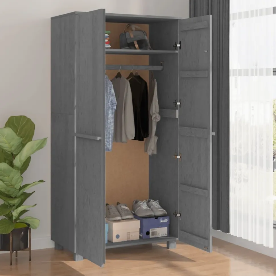 Vaatekaappi Hamar 89cm mänty vaaleanharmaa