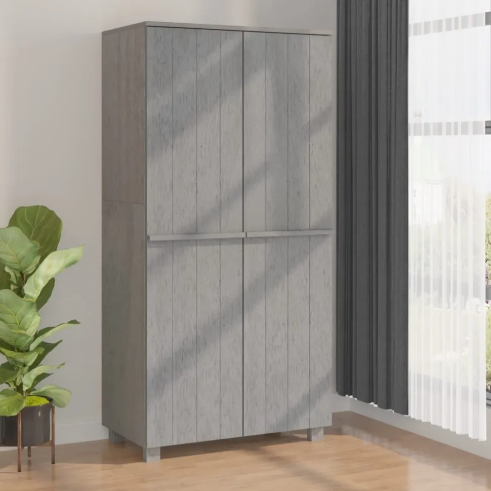 Vaatekaappi Hamar 89cm mänty vaaleanharmaa