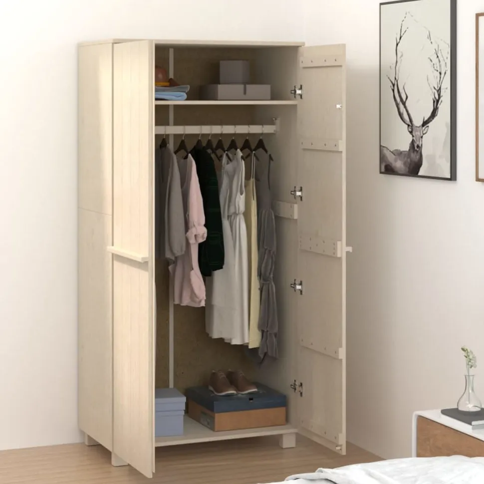 Vaatekaappi Hamar 89cm mänty vaaleanharmaa
