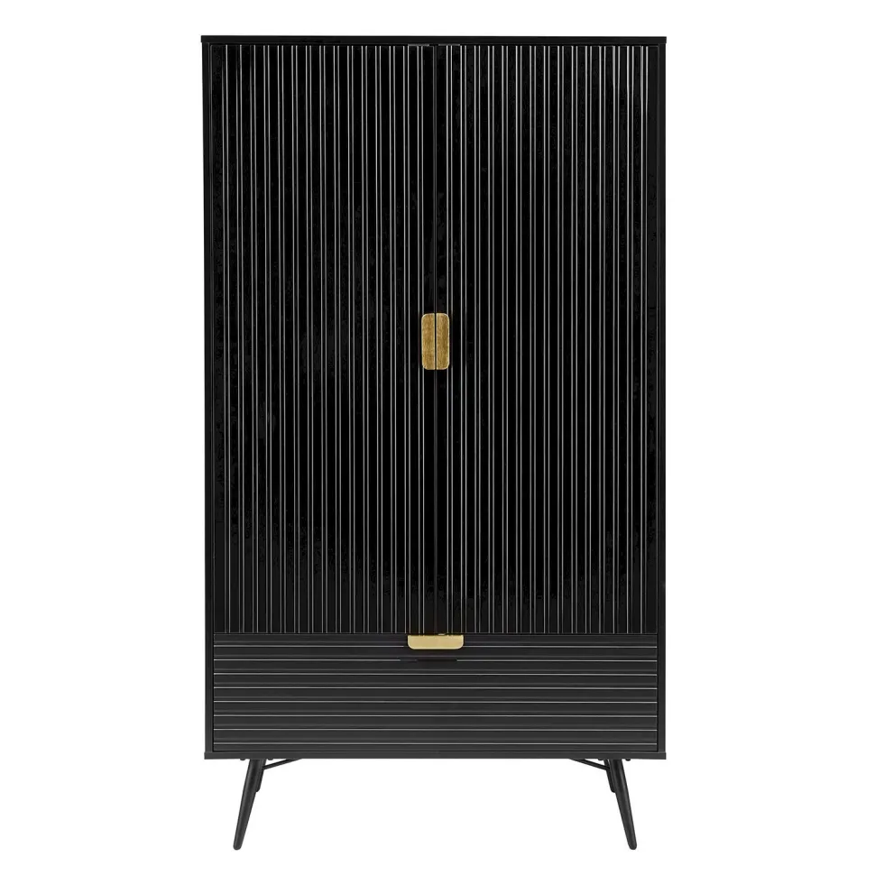 Vaatekaappi Home4You Pixar 100x56x175cm, musta