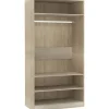Vaatekaappi hyllyillä Sonoma-tammi 100cm lastulevy