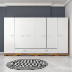 Vaatekaappi Linento Furniture F4-498, leveys 243cm