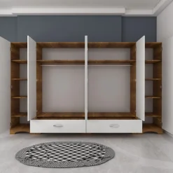Vaatekaappi Linento Furniture F4-498, leveys 243cm