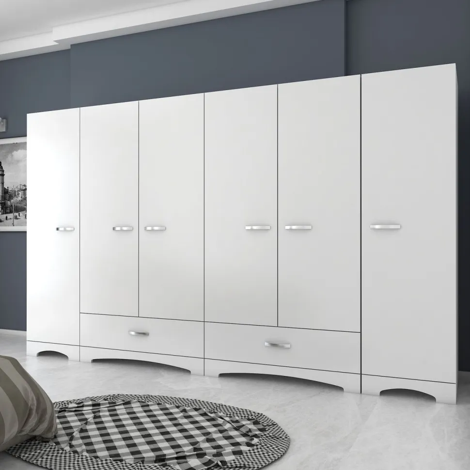 Vaatekaappi Linento Furniture F4-498, leveys 243cm