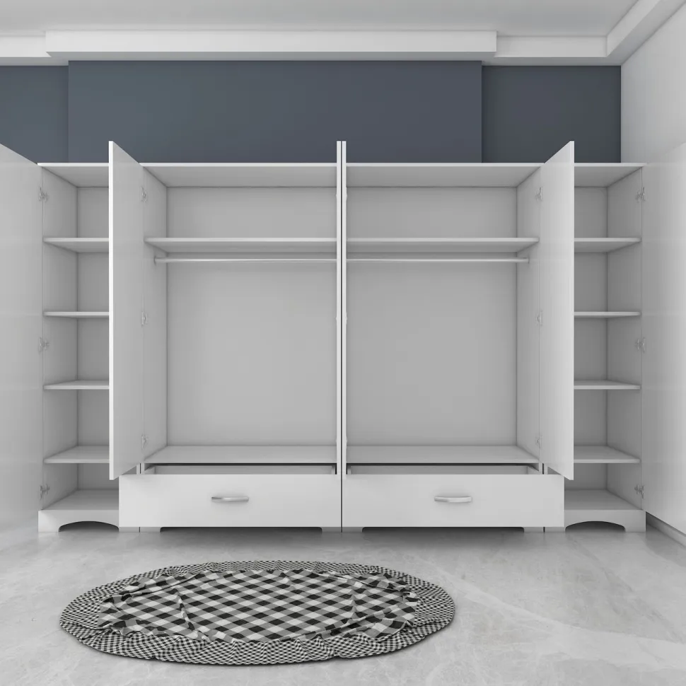 Vaatekaappi Linento Furniture F4-498, leveys 243cm