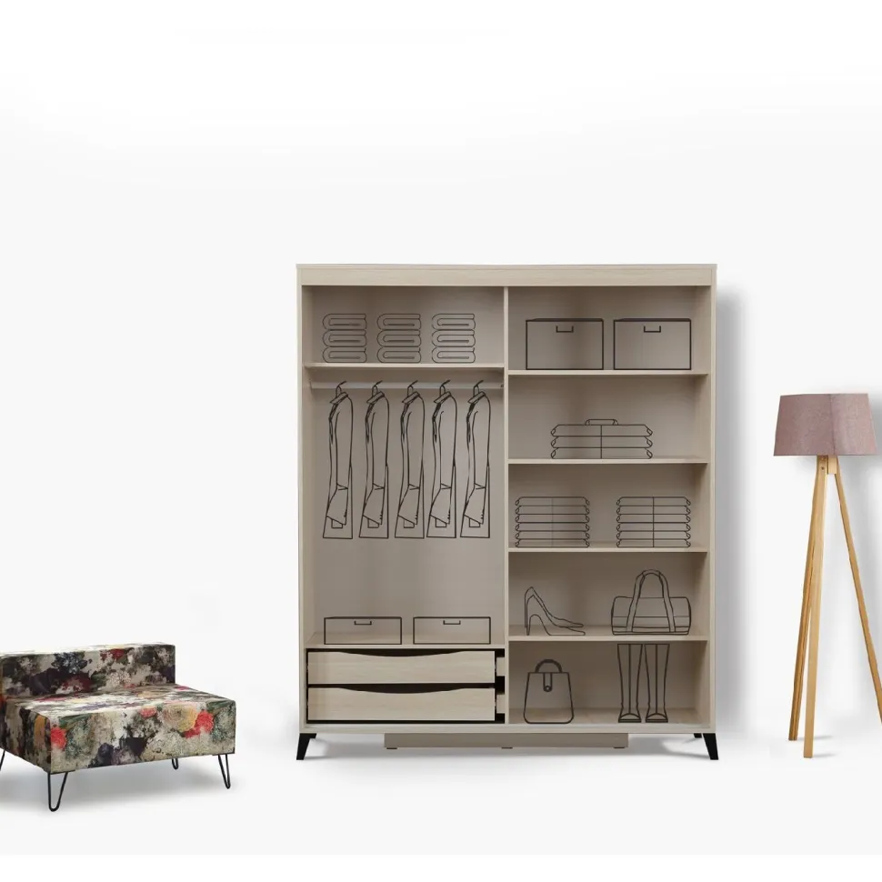 Vaatekaappi Linento Furniture Pasific Home Fuga, 190cm, tammi