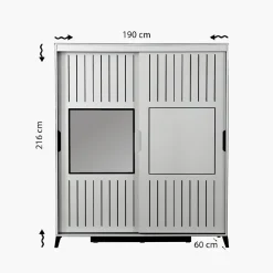 Vaatekaappi Linento Furniture Pasific Home Fuga, 190cm, tammi