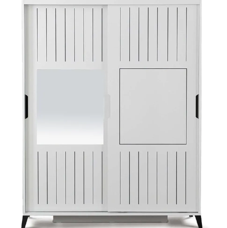 Vaatekaappi Linento Furniture Pasific Home Fuga, 140cm, valkoinen