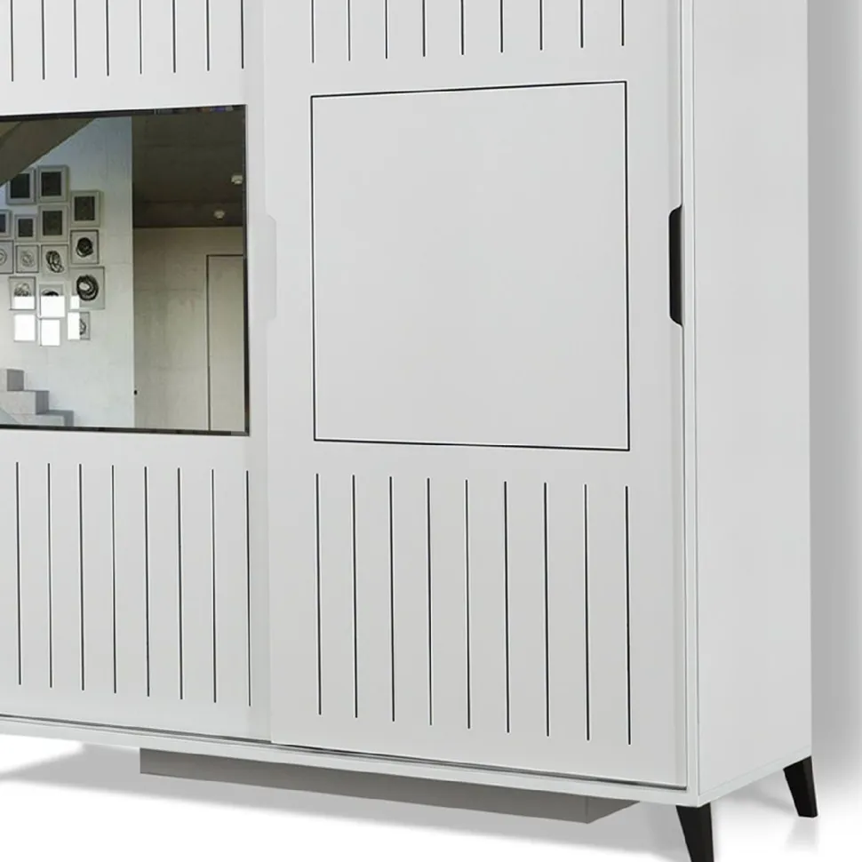 Vaatekaappi Linento Furniture Pasific Home Fuga, 140cm, valkoinen