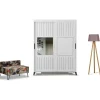 Vaatekaappi Linento Furniture Pasific 216x130cm valkoinen