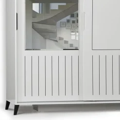 Vaatekaappi Linento Furniture Pasific 216x130cm valkoinen