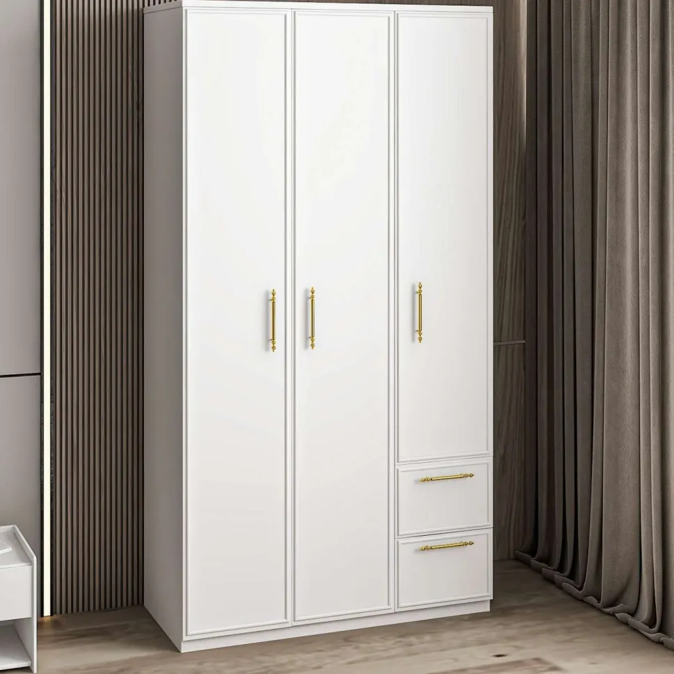 Vaatekaappi Linento Furniture Vespera, 90x171.8cm, valkoinen