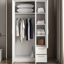 Vaatekaappi Linento Furniture Vespera, 90x171.8cm, valkoinen