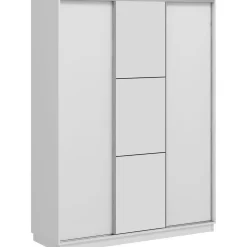 Vaatekaappi liukuovilla Linento Furniture Enda 7842 240x180cm valkoinen