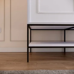 Vaatekaappi liukuovilla Linento Furniture Martin, 120cm, valkoinen