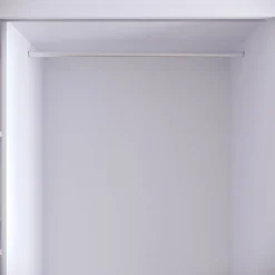 Vaatekaappi liukuovilla Linento Furniture Martin, 190cm, valkoinen marmori/kulta