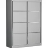 Vaatekaappi liukuovilla Linento Furniture Stella, valkoinen