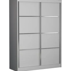 Vaatekaappi liukuovilla Linento Furniture Stella, valkoinen