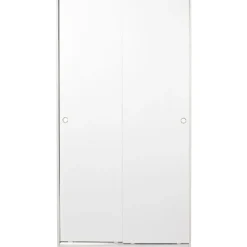 Vaatekaappi liukuovilla Linento Furniture SWD-436-BB-2, 94cm, valkoinen