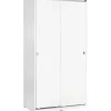Vaatekaappi liukuovilla Linento Furniture Swd-431-By-2, leveys 94cm, korkeus 182cm, valkoinen