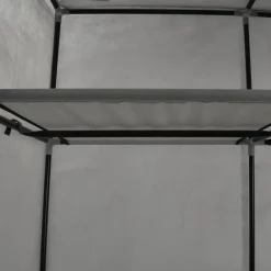 Vaatekaappi lokeroilla ja tangoilla kangas 150cm