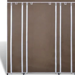 Vaatekaappi lokeroilla ja tangoilla kangas 45x150x176 cm