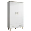 Vaatekaappi LOTTA 2D2S, valkoinen/beige (5081)