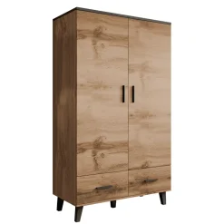 Vaatekaappi LOTTA II 2D2S, beige/musta (2704)