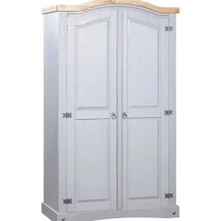 Vaatekaappi Meksikon mänty Corona-sarja 2 ovea harmaa 52cm