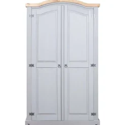 Vaatekaappi Meksikon mänty Corona-sarja 2 ovea harmaa 52cm