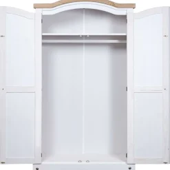 Vaatekaappi meksikon mänty corona-sarja 2 ovea valkoinen 52cm