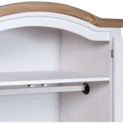 Vaatekaappi meksikon mänty corona-sarja 2 ovea valkoinen 52cm
