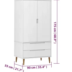 Vaatekaappi Molde 90cm mänty ruskea