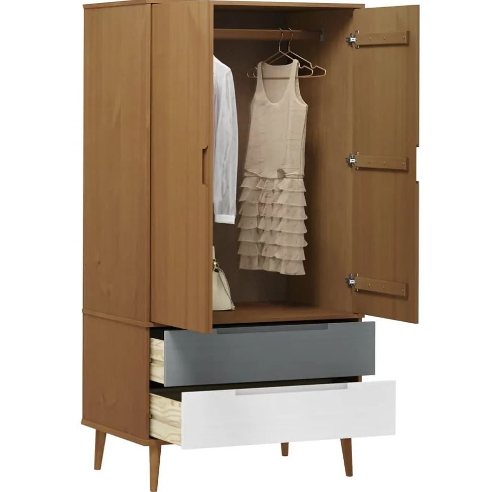 Vaatekaappi Molde 90cm mänty ruskea